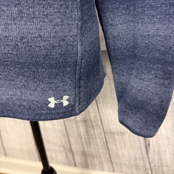 Under Armour Women's Medium Blue Gradient Half Zip Pullover Sweater - Picture 2 of 6